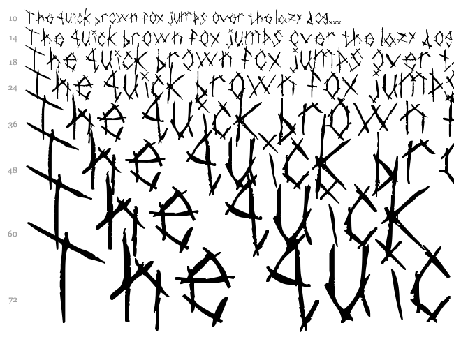 Chiken Skratch font waterfall